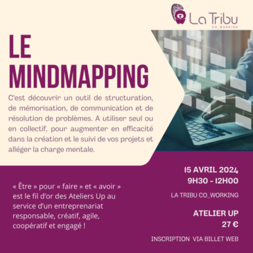 ATELIER UP – Le Mindmapping – Lundi 15 avril 2024