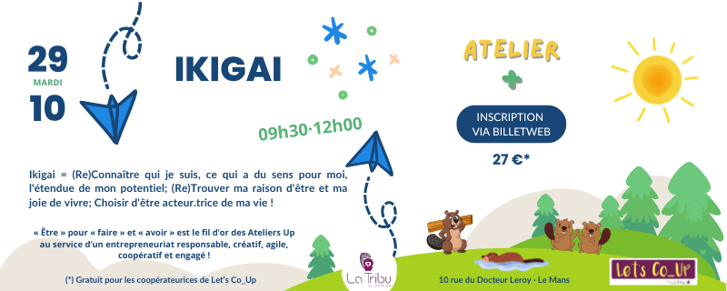 ATELIER+ – Ikigai – Mardi 29 octobre 2024