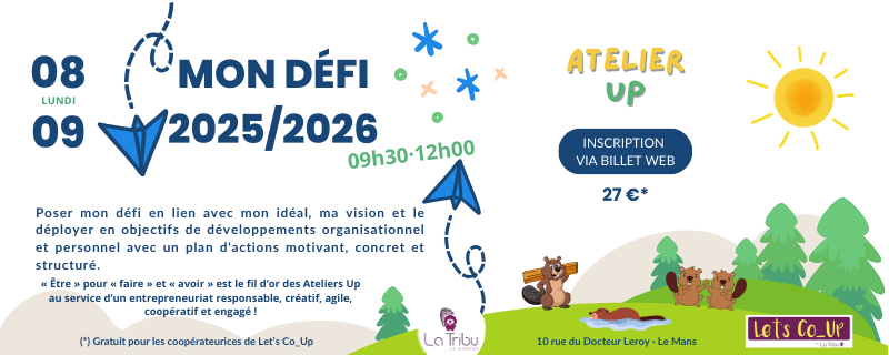 ATELIER UP – Mon défi 2025-2026 – Lundi 08 septembre 2025